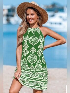 CUPSHE Cabana Ornate Mini Dress. NWT
